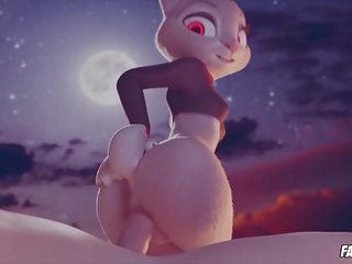 Didelis užpakaliukas judy hopps gauna jos šikna pounded iki didžiulis varpa &vert; 3d x įvertinti filmas pieštinis