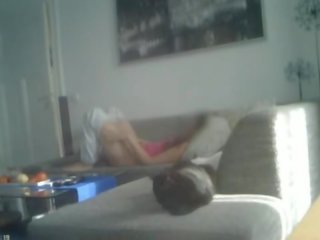 My sister 19 masturbates on our couch