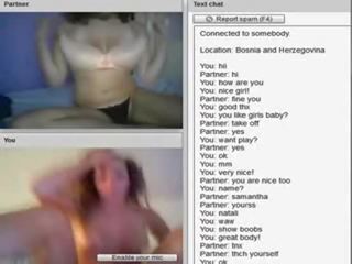 Lésbica em chatroulette.