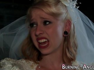 Tattooed bride anal fucks