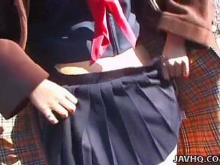 خجول اليابانية الطالبة أو مختلط exhibs و مارس الجنس في الهواء الطلق