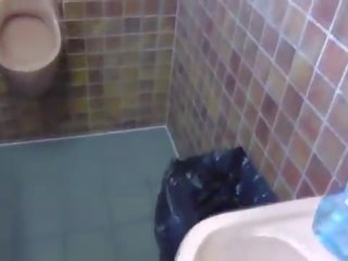 Blonde amateur public restroom fuck